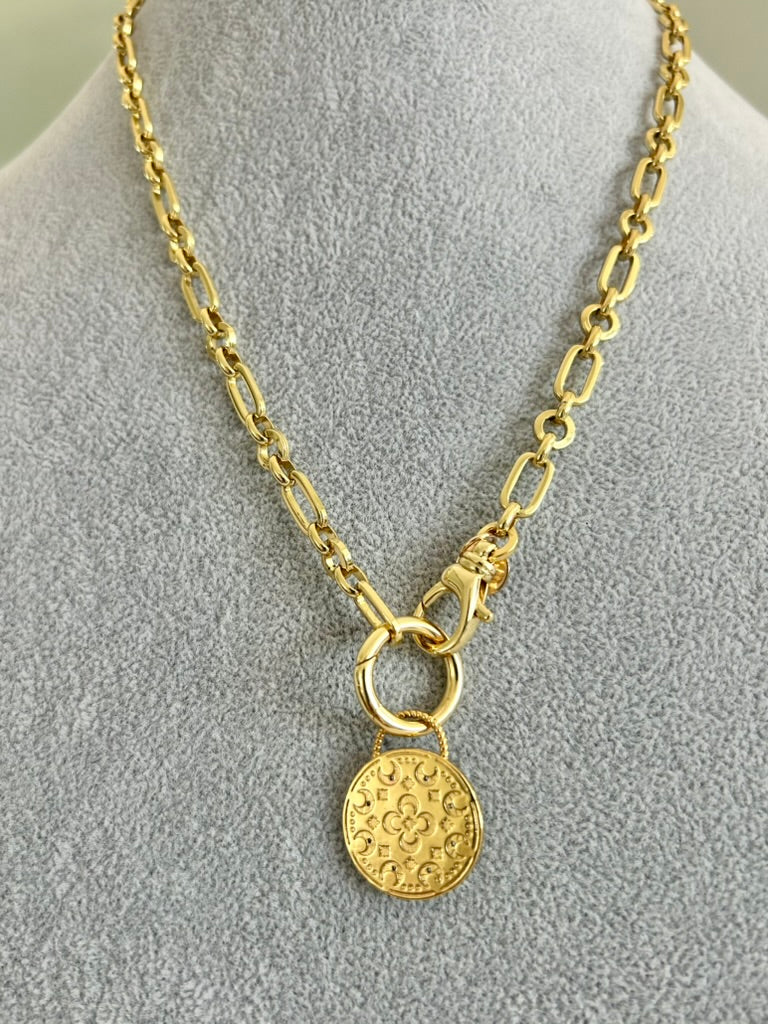 LUNARA — 18K Gold-Filled Oval-Link Chain with Double-Sided Lunar